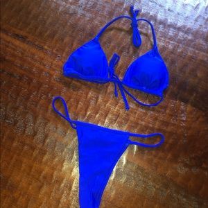 Sexy Stringy Electric Blue Bikini